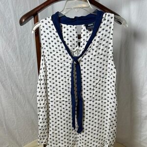 Anthropologie Maeve Madison navy floral top women's‎ size 14